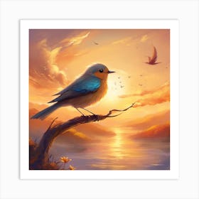 Bird On A Branch Art Print