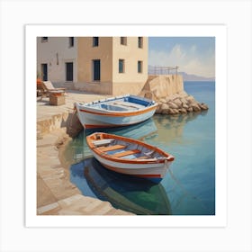 Boats On The Beach Art Print