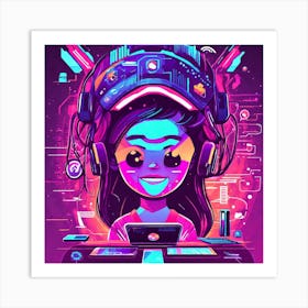 Gamer Girl 2 Art Print