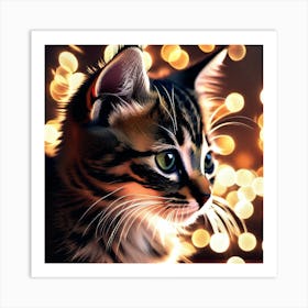 Christmas Kitten 1 Art Print