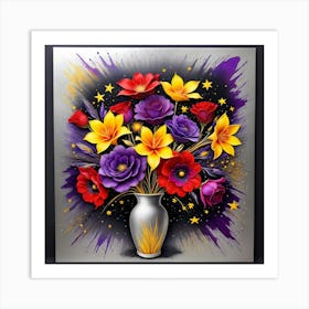 Flowers In A Vase 15 Art Print