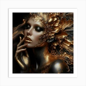 Golden Woman 2 Art Print