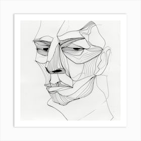 Man'S Face 2 Art Print