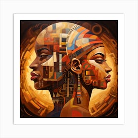 Portrait Of African Women Art Print