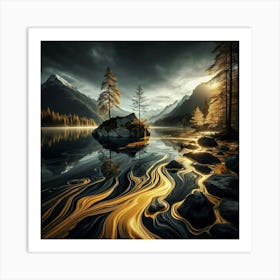 Golden Pond Art Print