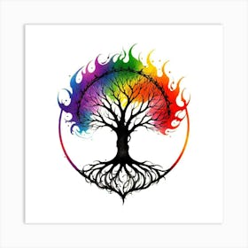 Rainbow Tree Of Life Art Print