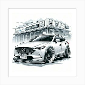 Mazda Cx3 Cartoon2 Art Print