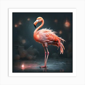 Pink Flamingo 12 Art Print