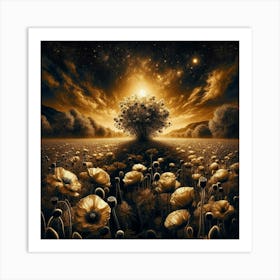 Poppies In The Sky 1 Art Print