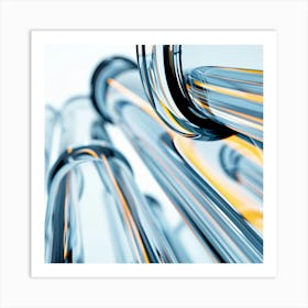 Close Up Of Glass Tubes Art Print