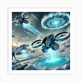 Frostbite Drones Art Print