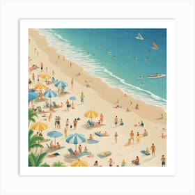 Beach Scene 4 Art Print