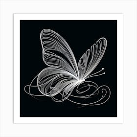 Butterfly Light Trace IV Art Print