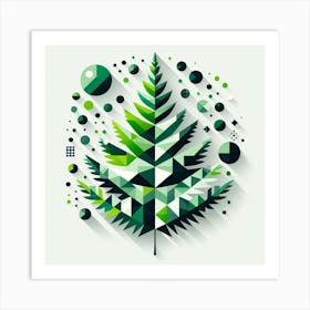 Geometric Art Fern 3 Art Print