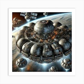 Orbital Defense Platform Converted Art Print