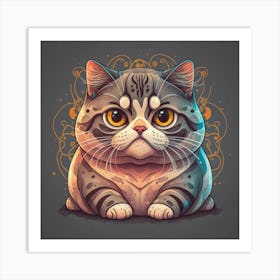 Scottish Shorthair Cat Art Print