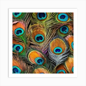 Peacock Feathers Art Print