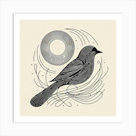 Bird On A Branch Art Print