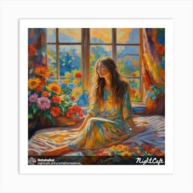 Girl By The Window Art Print