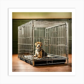 A Photo Of A Dog Crate 1 Art Print