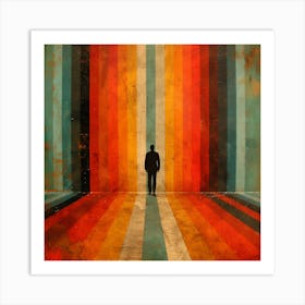 Man In A Rainbow Room Art Print