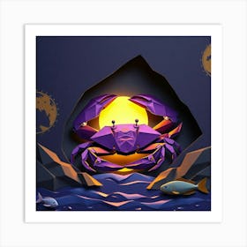 Polygonal Crab Art Print