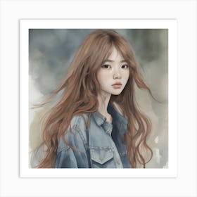 Asian Girl Painting 1 Art Print