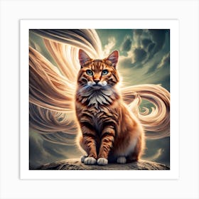 Cat With Wings Art Print