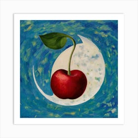 Cherry On The Moon 1 Art Print