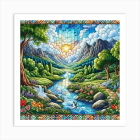 Mountain Scene Art Print