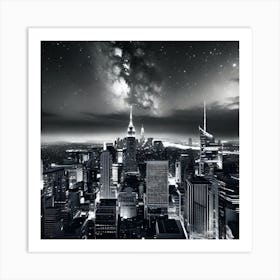 New York City At Night 32 Art Print