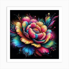 Psychedelic Flower Art Print