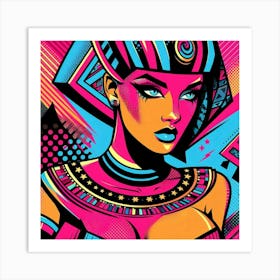 Pop Egyptian Manar Silver Art Print