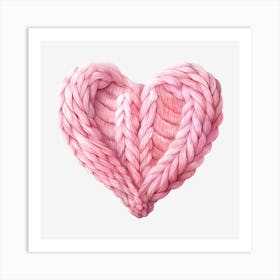 Heart Of Pink Yarn Art Print