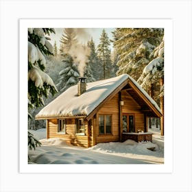 Cabin In The Woods 1 Art Print