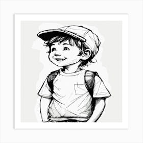 Boy In A Hat Art Print