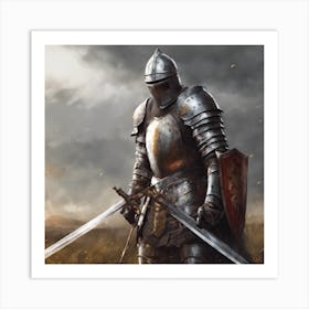 Knight In Armor Art Print