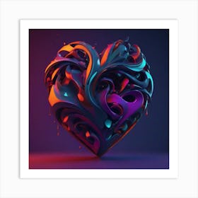 Abstract Heart Art Print