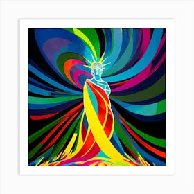 Abstract Statue of Liberty Art Print