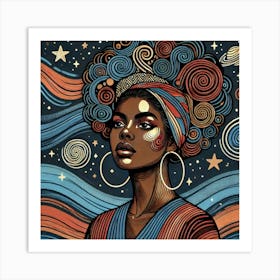 Orionna Celestial Portrait Art Print