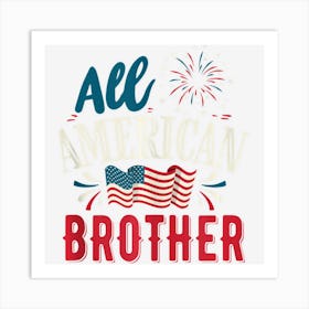 Limited Edition Mens All American Bro 4th Of July Boys Men Usa Art Print