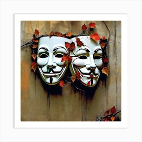 Anonymous Masks Art Print