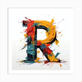 Letter R 1 Art Print