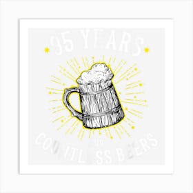 Beer Lover Birthday 95 Years Drinking Anniversary Art Print