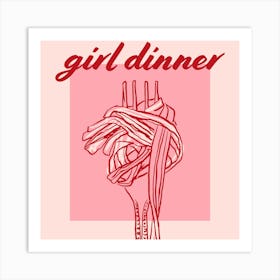Girl Dinner 1 Art Print
