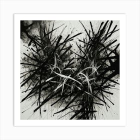 Black And White Abstract Painting 1 Art Print