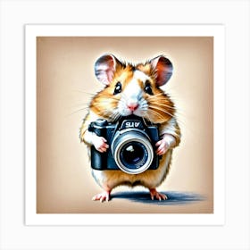 Hamster With Camera 8 Art Print