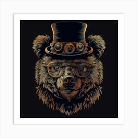 Steampunk Bear 1 Art Print