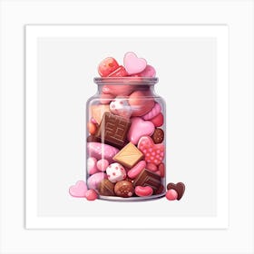 Valentine'S Day Candy Jar 8 Art Print