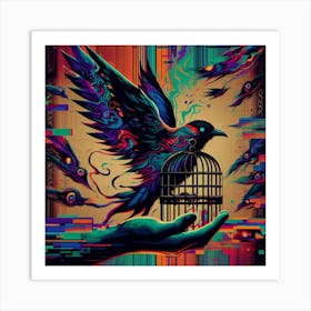 Bird In Cage Art Print